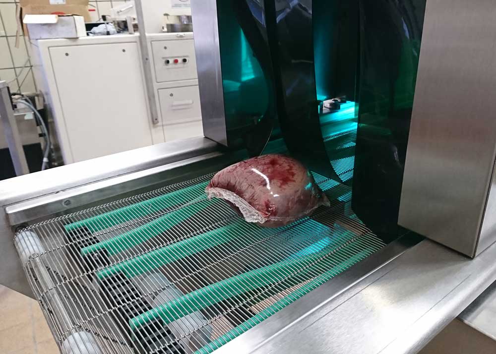 Picture of shrink wrapped beef sample